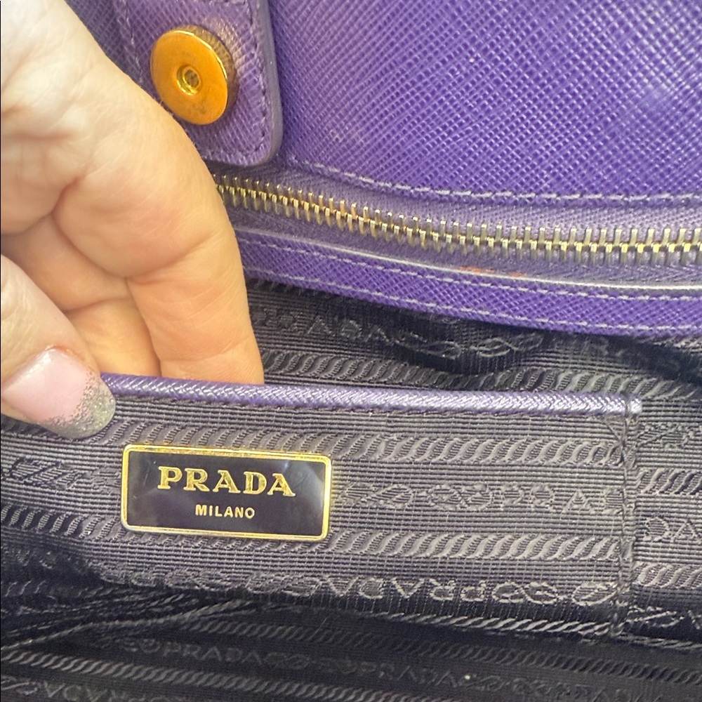 Prada Purple Tote with Rainbow Design - Picture 7 of 13